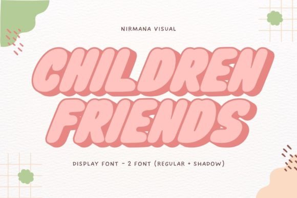 Children Friends Typeface: A Playful Display Font for Digital Brands