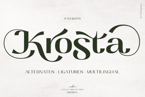 Discover Krosta: A Modern Display Font for Editorial Design