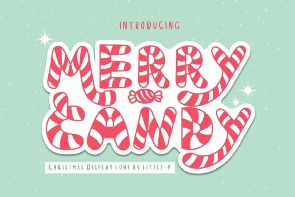 Merry Candy Font for Festive Craft Projects