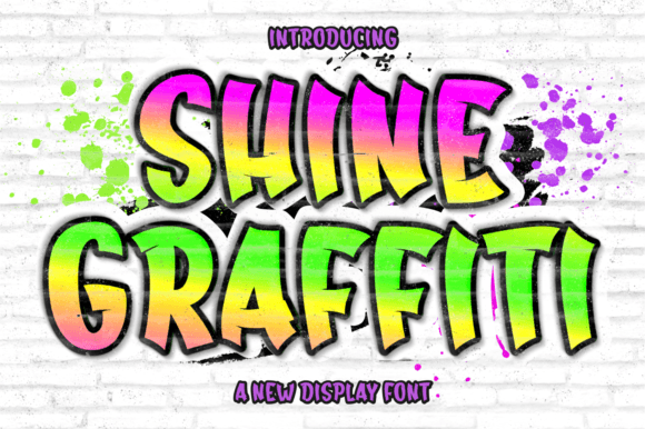 Shine Graffiti: The Bold Display Typeface for Urban Craft Designs