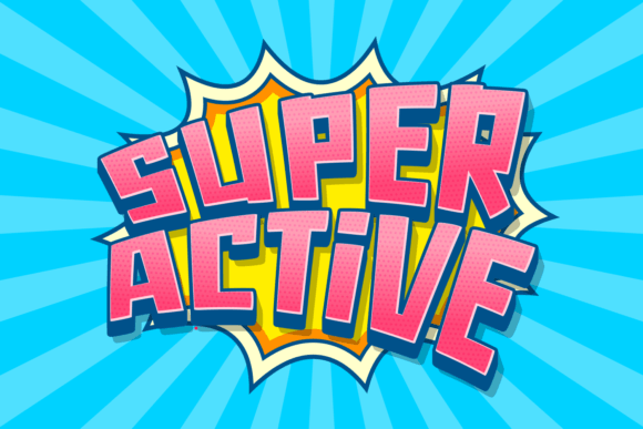 Super Active: A Bold Display Font for Editorial Design