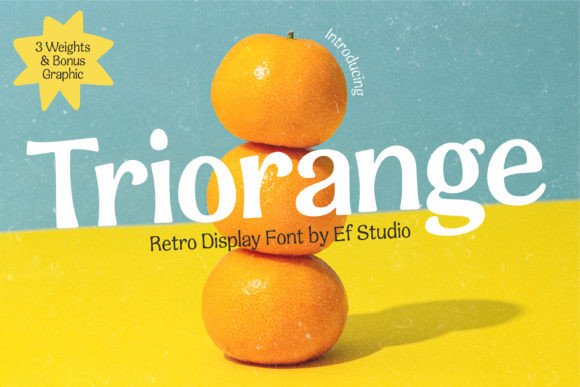 Triorange: The Retro Display Typeface for Handmade Brands